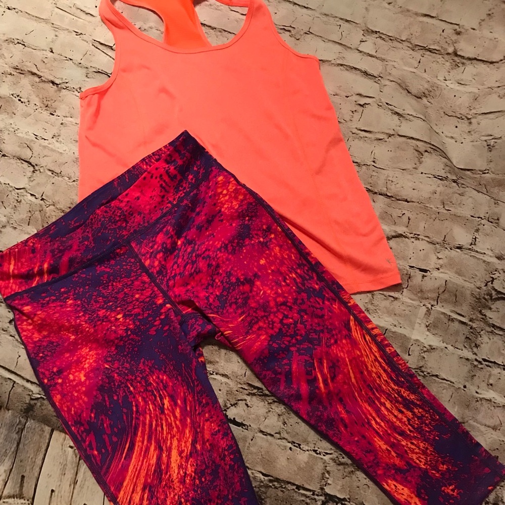 Women’s Xersion Capris With Tank EUC